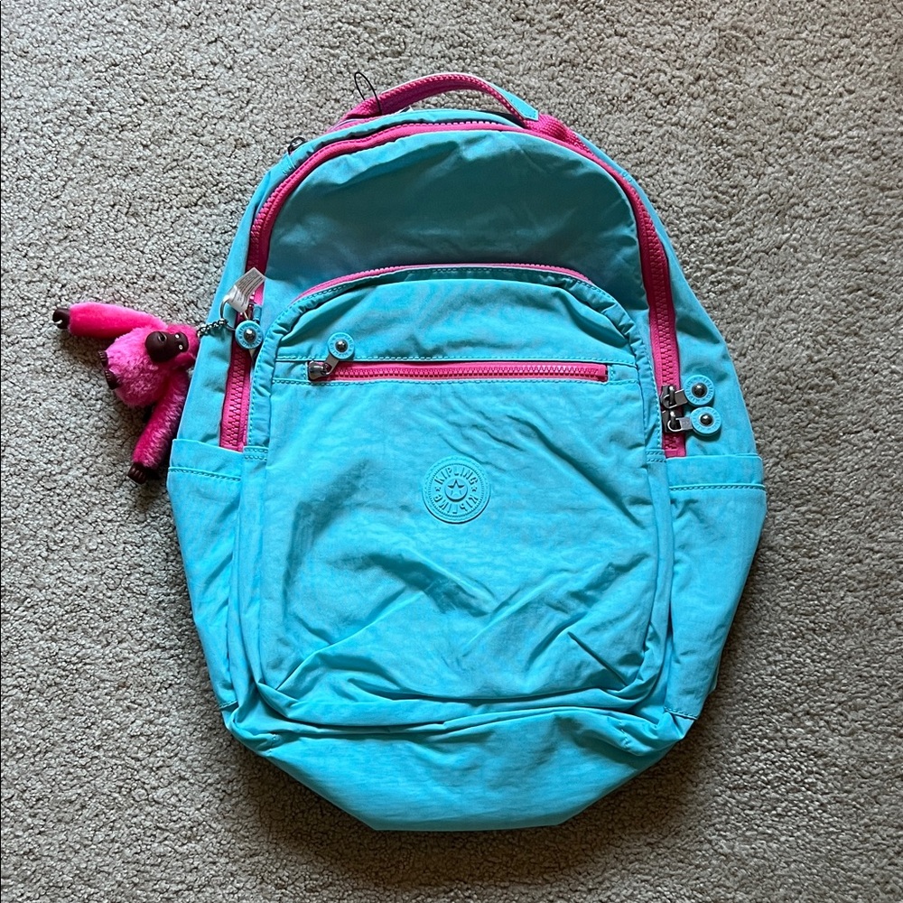Kipling Seoul Backpack with Pink Details